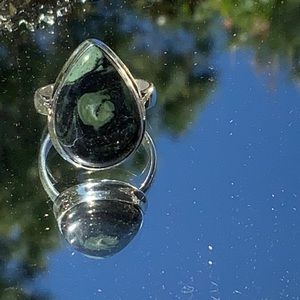 KAMBABA OCEAN JASPER 925 STERLING SILVER RING, SIZE 8.5